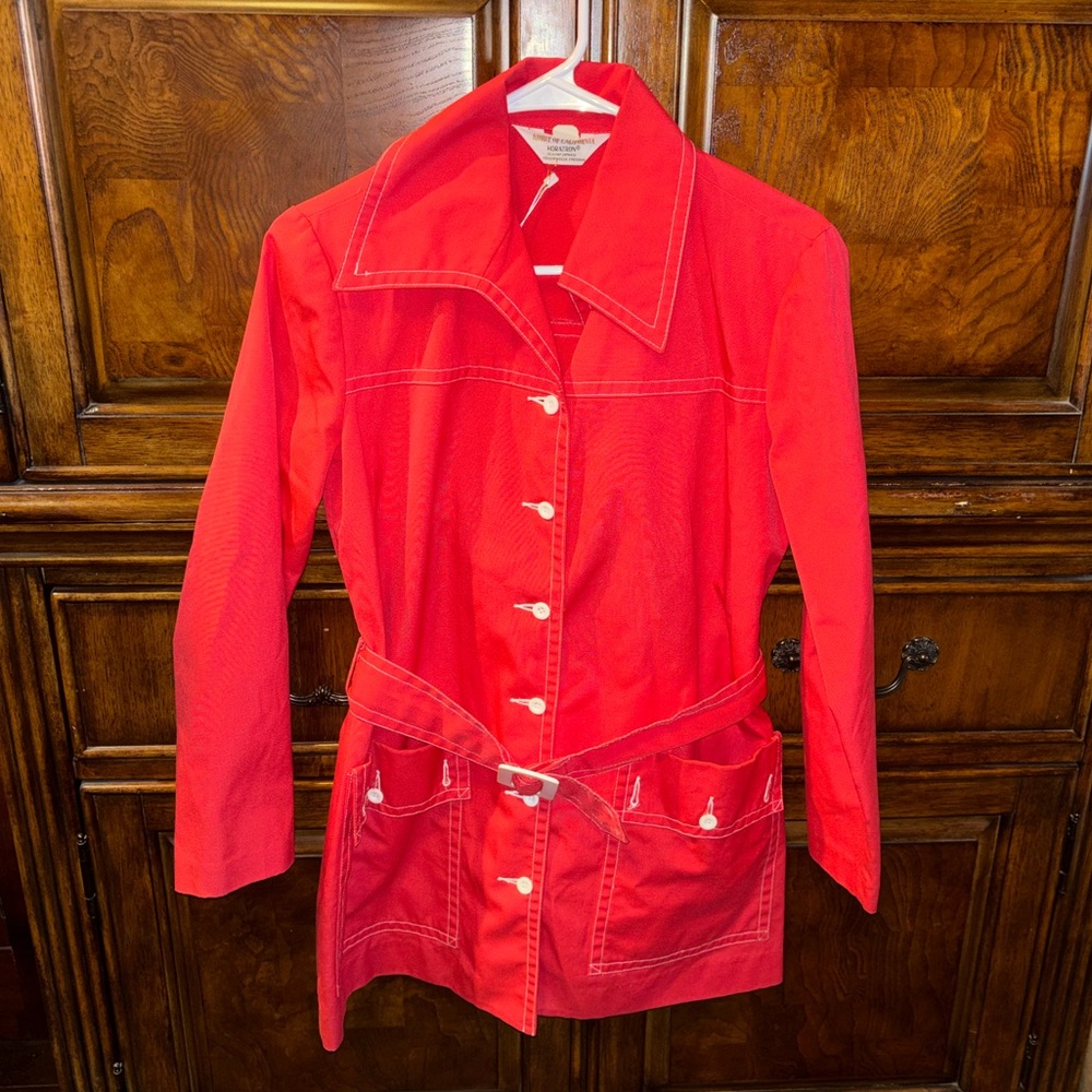 Vintage Koret of California Coral Jacket with Belt